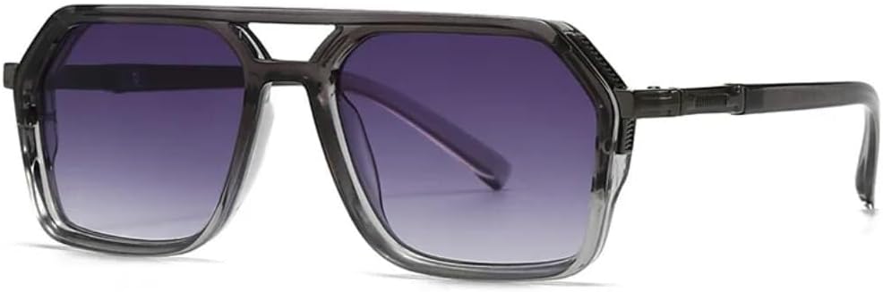 

Солнцезащитные очки для мужчин и женщин - защита UV400 - большая оправа, двойная перемычка, градиентные линзы, для занятий спортом на открытом воздухе и вождения LXLHWN, Tyj537-6