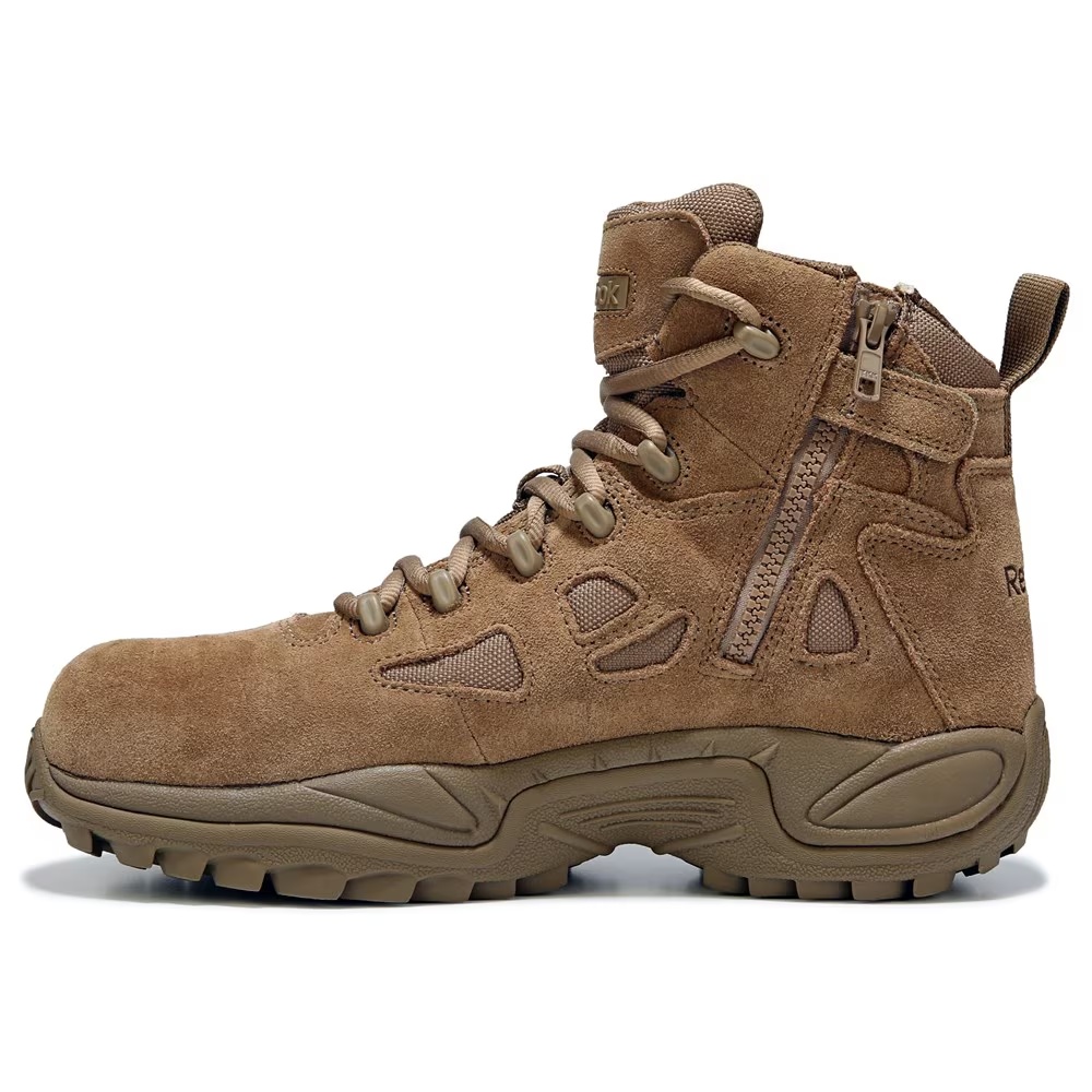 Ботинки "Rapid response" с боковой молнией 6 дюймов от Reebok Duty, coyote leather — фото 4