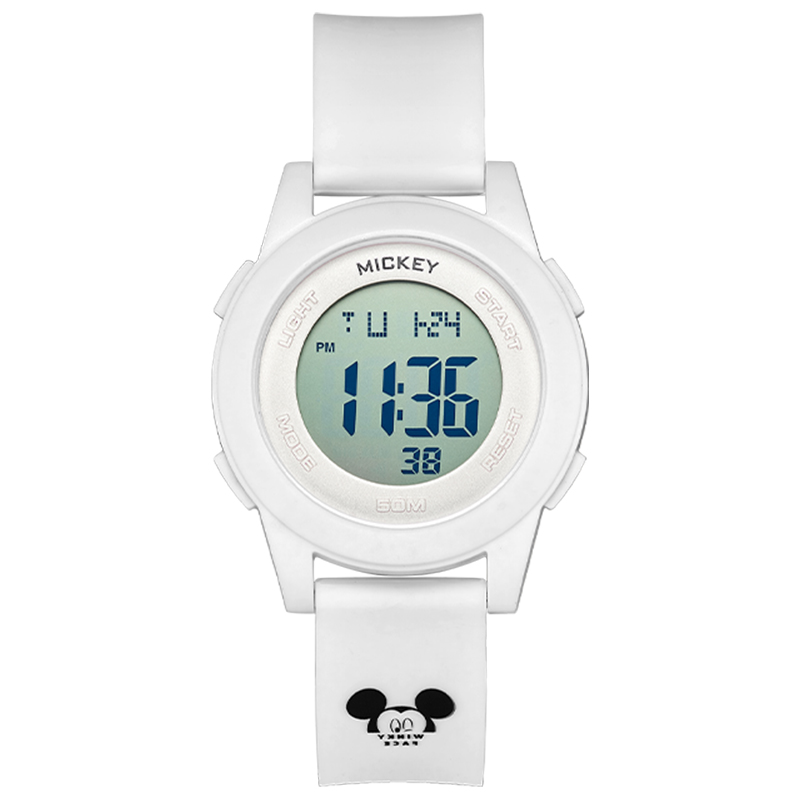 

Disney Часы Mickey Series Electronic Movement Silicone Strap Watch Unisex Gray Dial