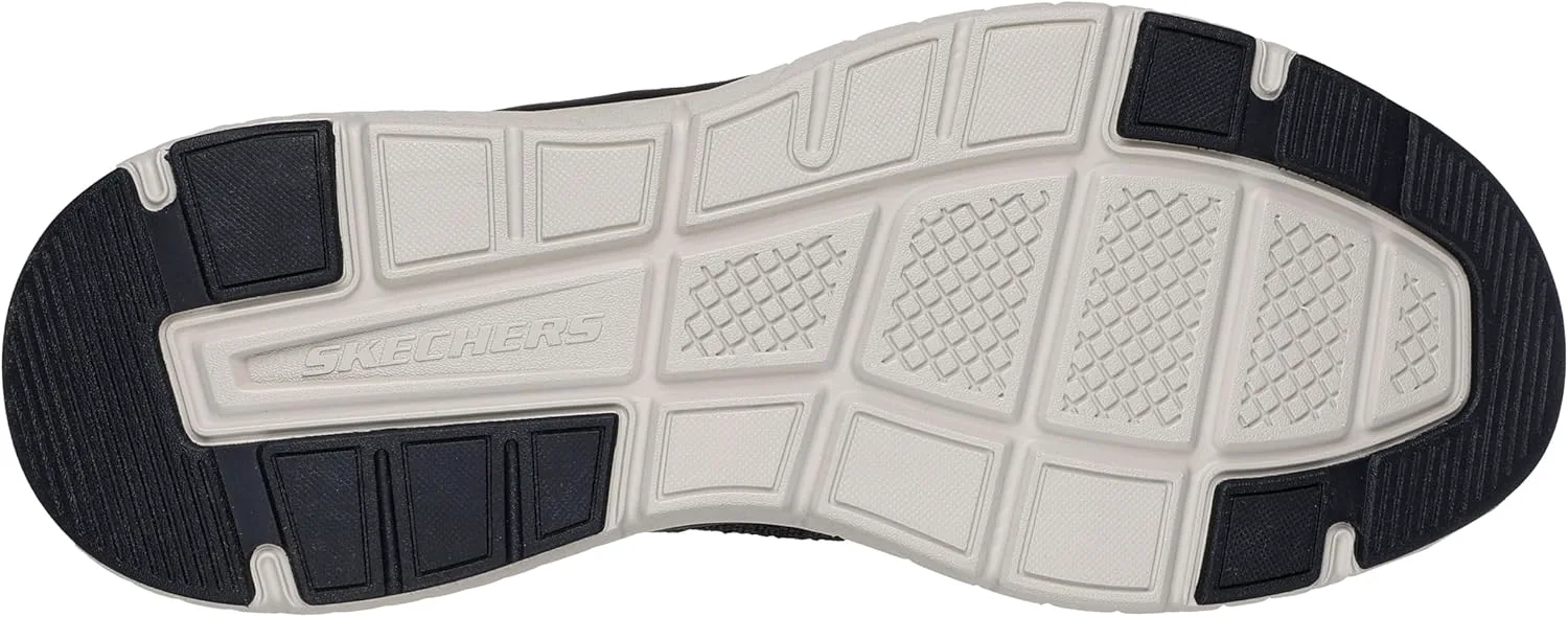 Мужские кроссовки Skechers USA Arch Fit Crosser - Emeric с вязаной верхней частью и шнурками-банджи, черный — фото 2