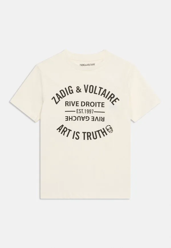 Футболка с коротким рукавом, унисекс, с принтом Zadig & Voltaire, Off-White