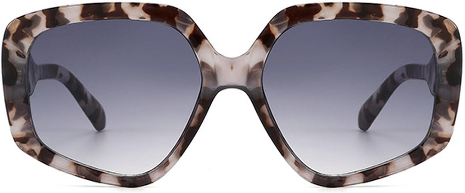 

Ретро-солнцезащитные очки квадратной формы для женщин, модные солнцезащитные очки с градиентным переходом, популярные очки в крупной оправе для активного отдыха mincl, Gray Leopard