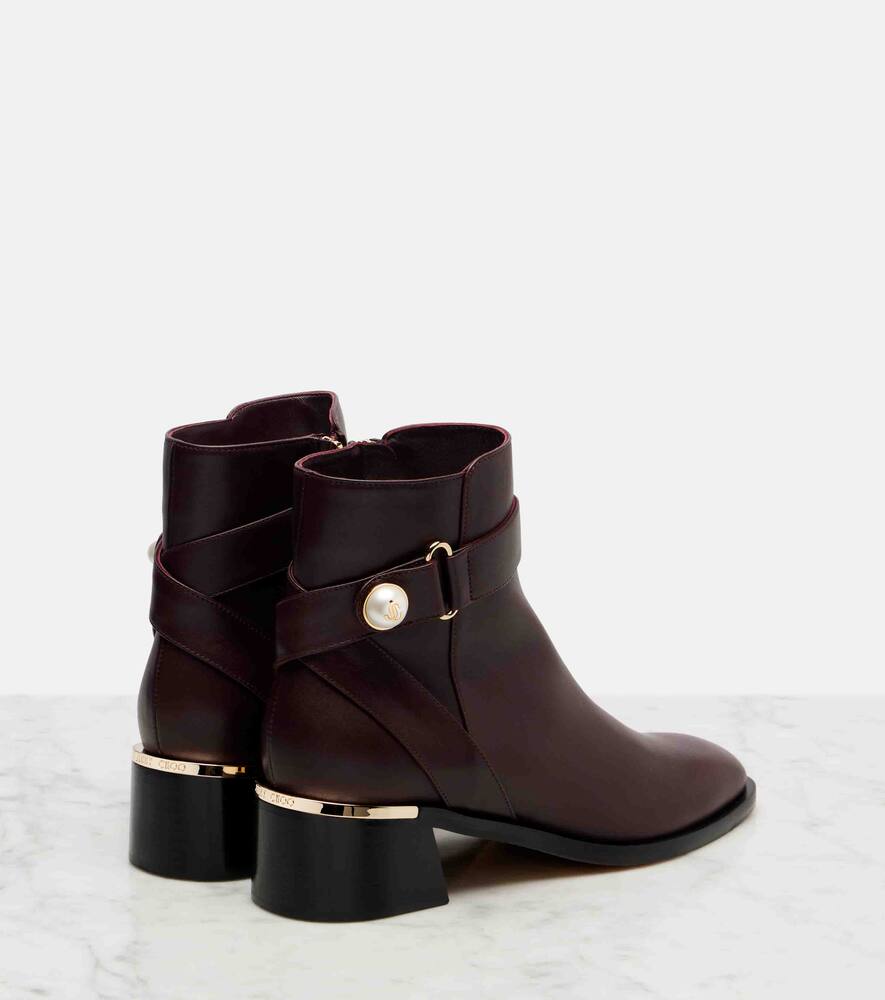 Noor 45 ботинки щиколотка из декорированной кожи Jimmy Choo, Deep Merlo — фото 2