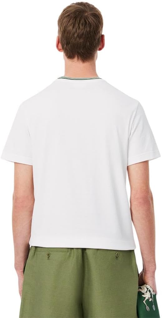 Мужская футболка Lacoste Classic Fit Semi Fancy, White — фото 3