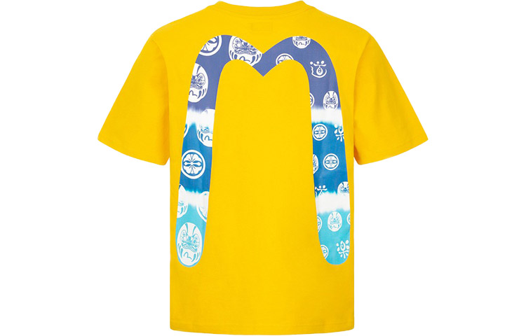 

Мужские футболки с круглым вырезом, умеренно прямой крой Evisu, mustard желтый