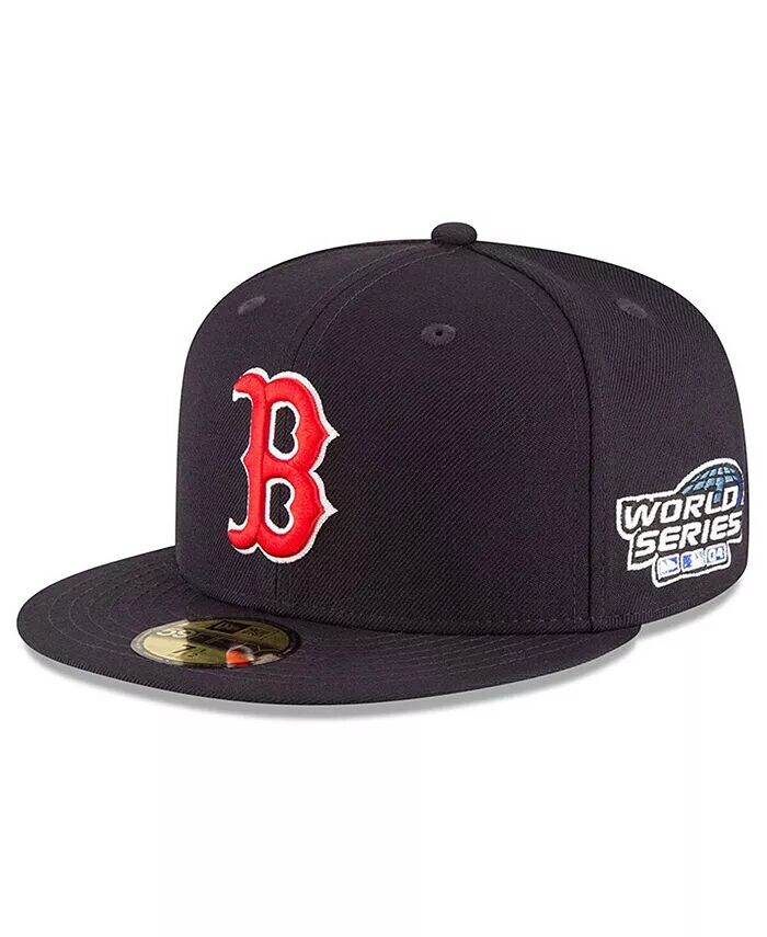 

Мужская темно-синяя шерстяная бейсболка Boston Red Sox 2004 World Series 59FIFTY Fitted Hat New Era