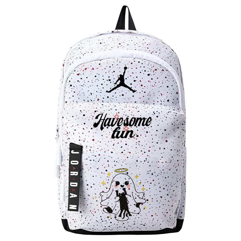 

Jordan Полиэстеровый рюкзак с термопереносом унисекс белый, Ghost Kitten