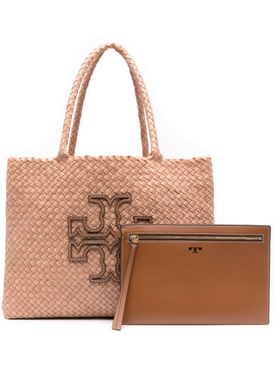 

Tory Burch плетеная сумка-тоут McGraw Dragon, нейтральный цвет
