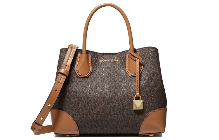 

MICHAEL KORS Мерсер холщовая однорукая сумка средний женский акорн браун