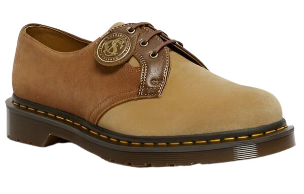 Тапочки 1461 made in england suede oxford leather shoes 'brown' Dr. Martens, коричневый — фото 2