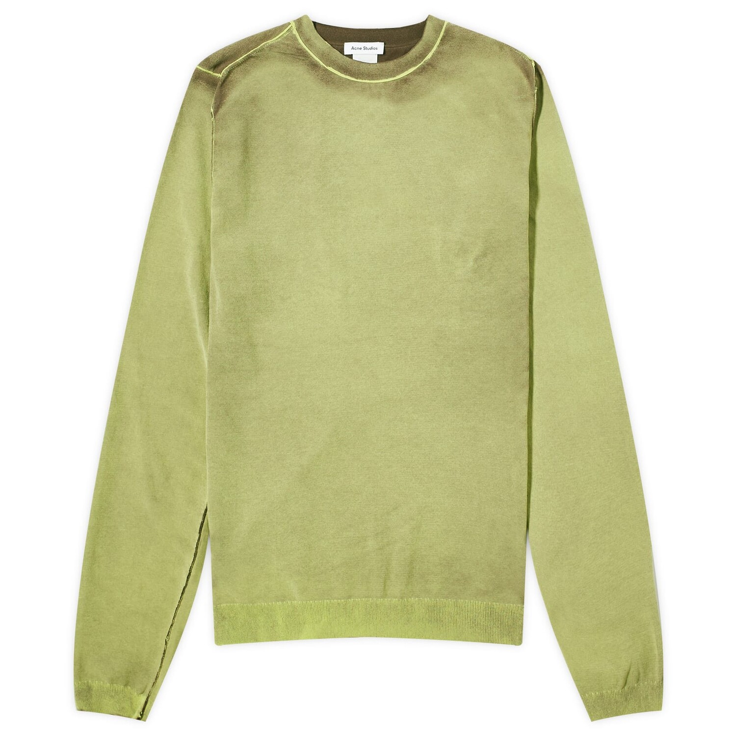

Свитер Acne Studios Fitted Logo Knit Top, цвет Lime Green