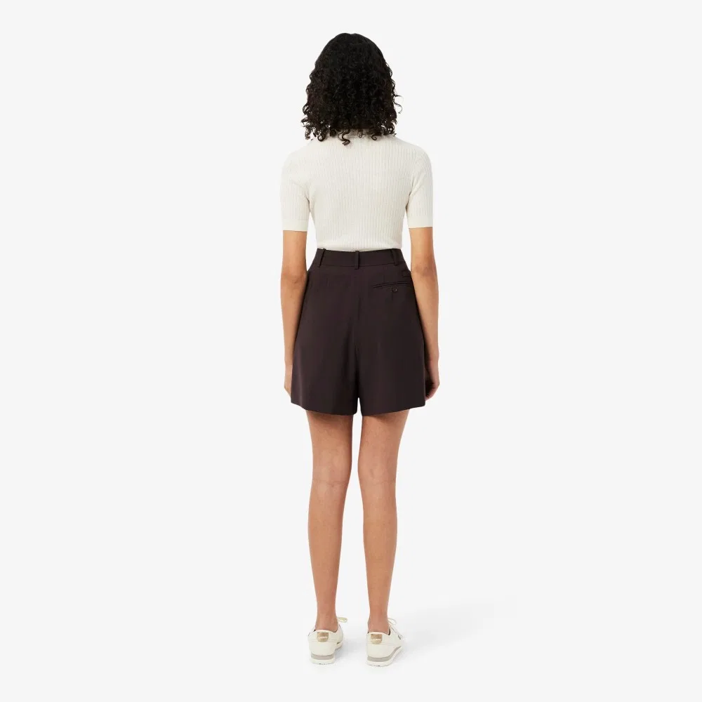 Шорты-бермуды Lacoste коричневого цвета — фото 4