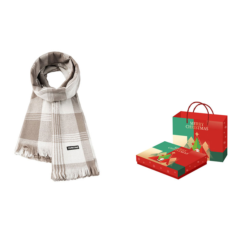 

Вязаный шарф унисекс, Khaki, Christmas Box