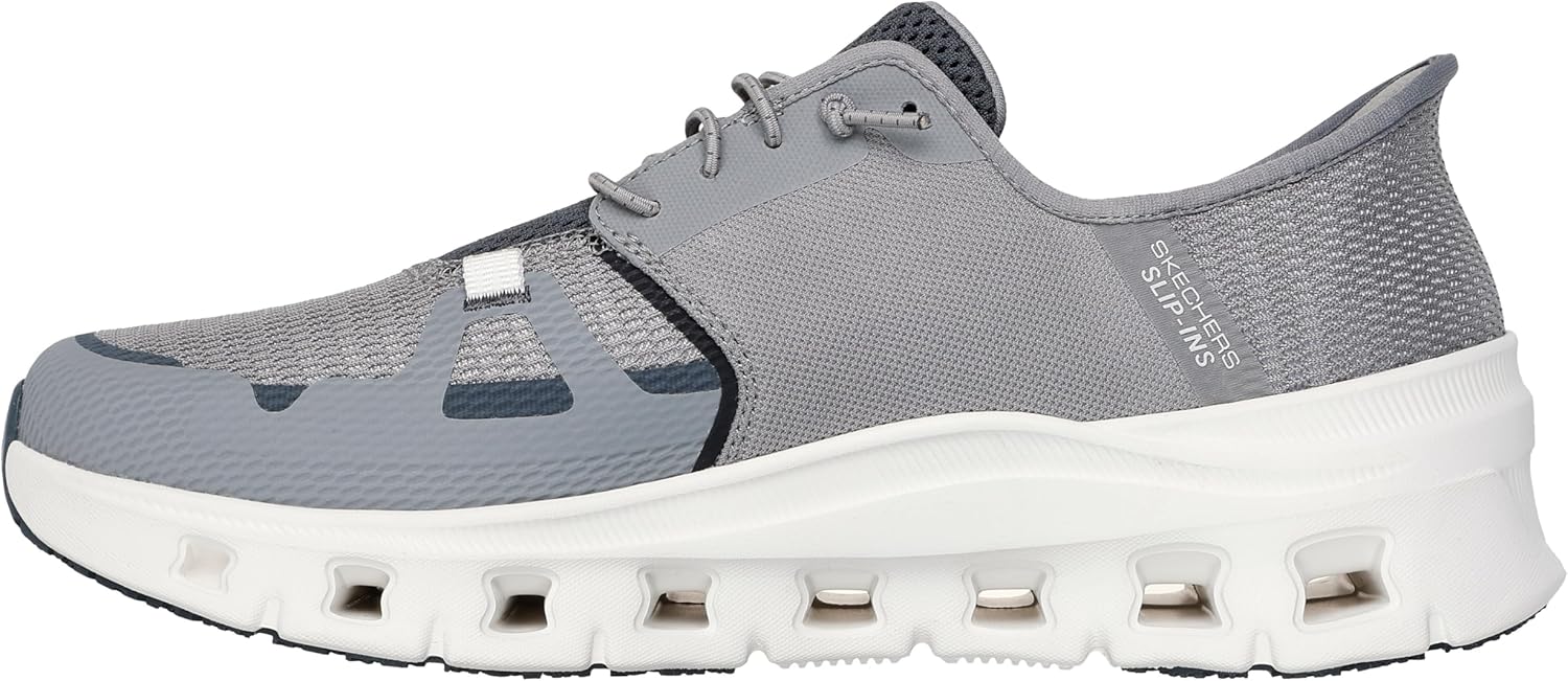 Мужские кроссовки Skechers Glide-Step Pro с противоскользящей подошвой, серый/угольный — фото 2
