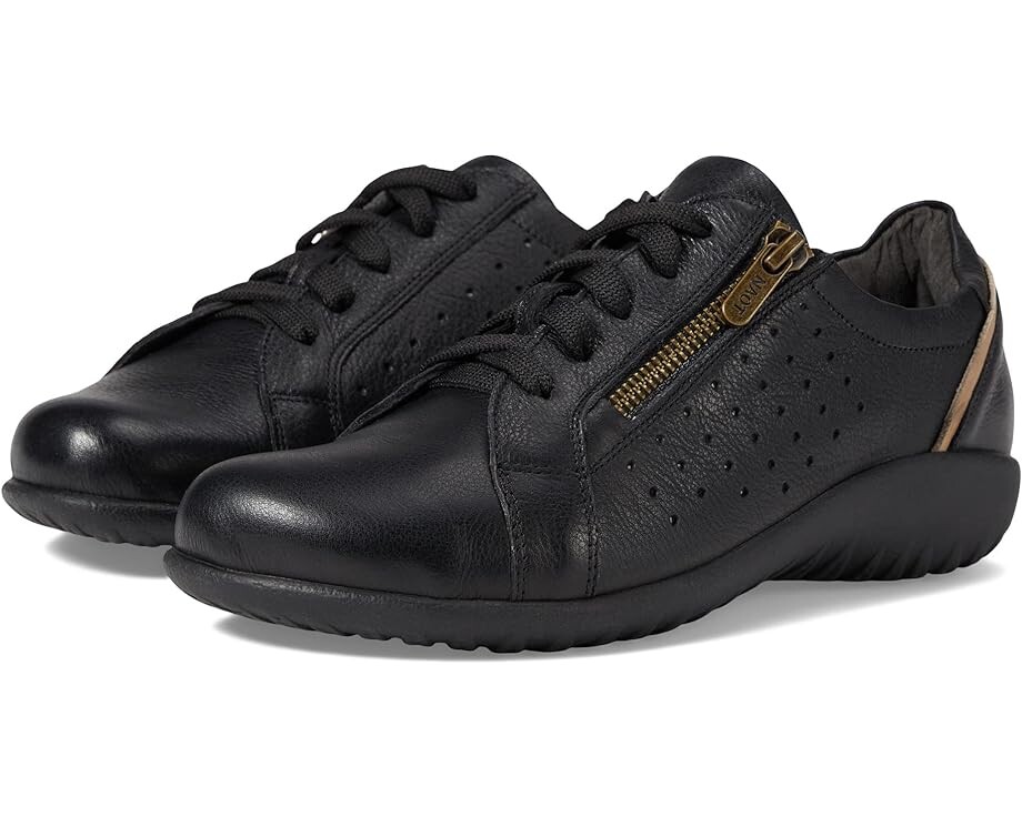 Кроссовки Naot Moko, цвет Soft Black Leather/Khaki Beige Leather