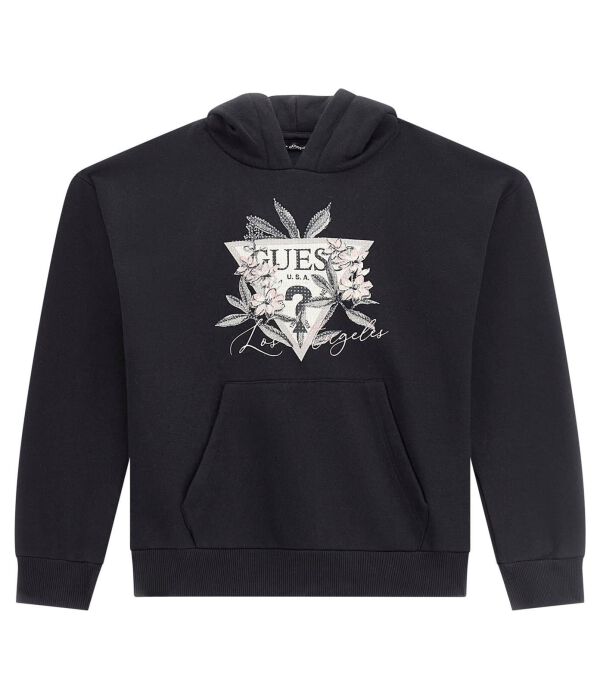 

Толстовка детская Guess с цветочным узором, черный