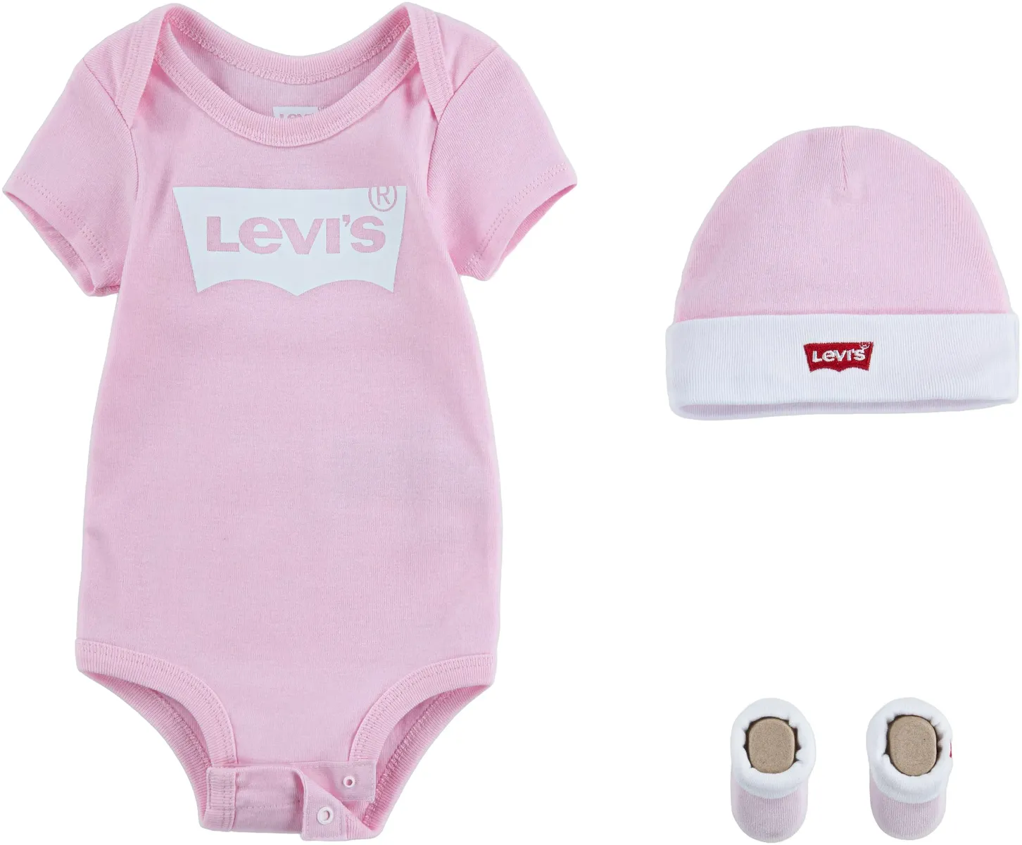 Levi's Kids Body "Подарочный набор для новорожденных" (набор из 3 предметов), BABY унисекс, розовый — фото 2