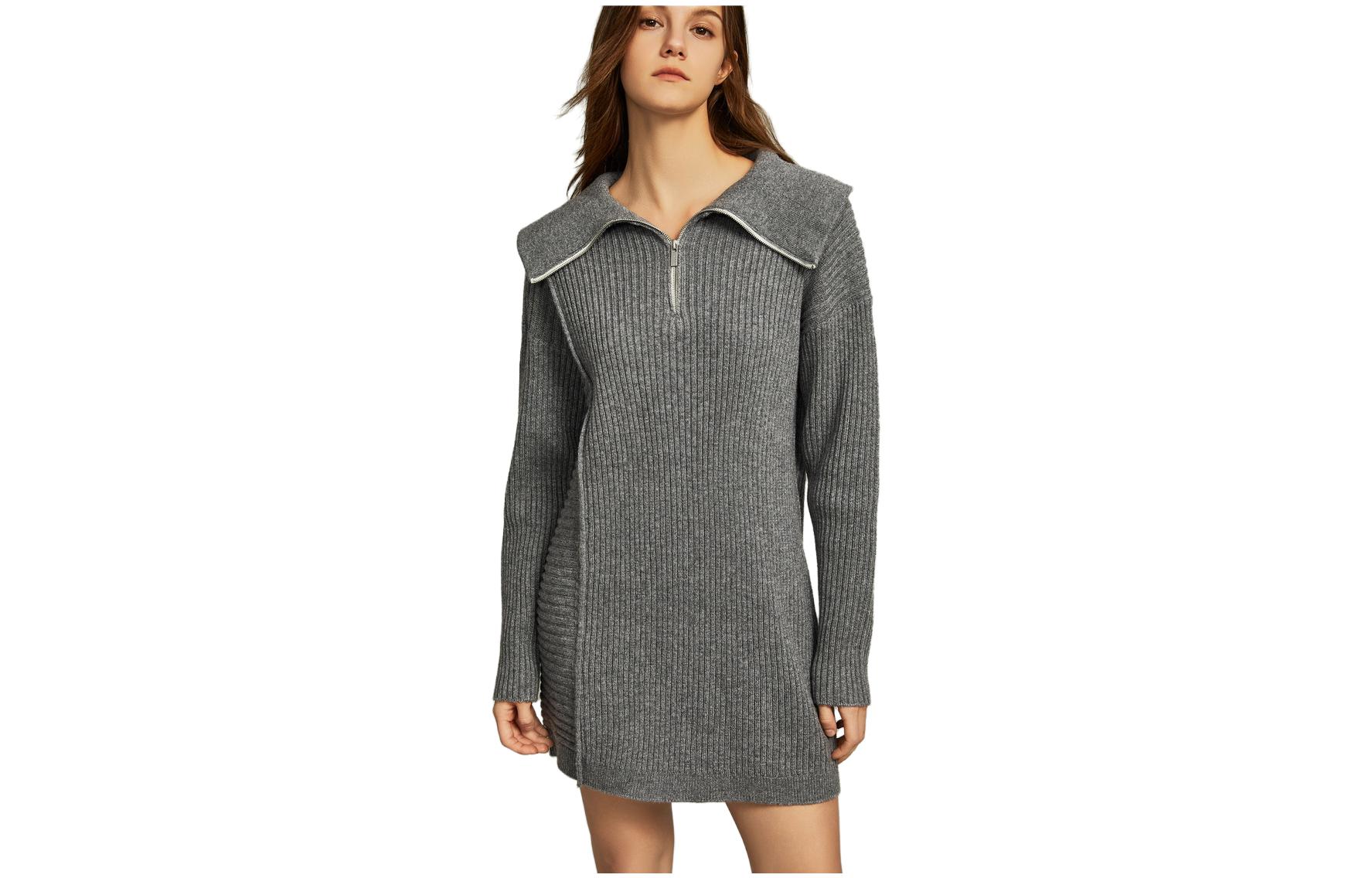 

Юбка с длинными рукавами осень женская ELLE, серый