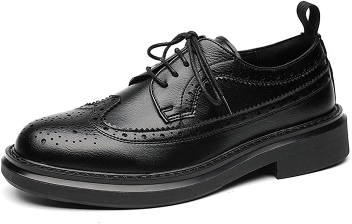 

Мужские оксфорды KYOESCAI с шнуровкой, классические броги, формальные туфли для офиса, бизнеса, свадеб и вечеринок, черный