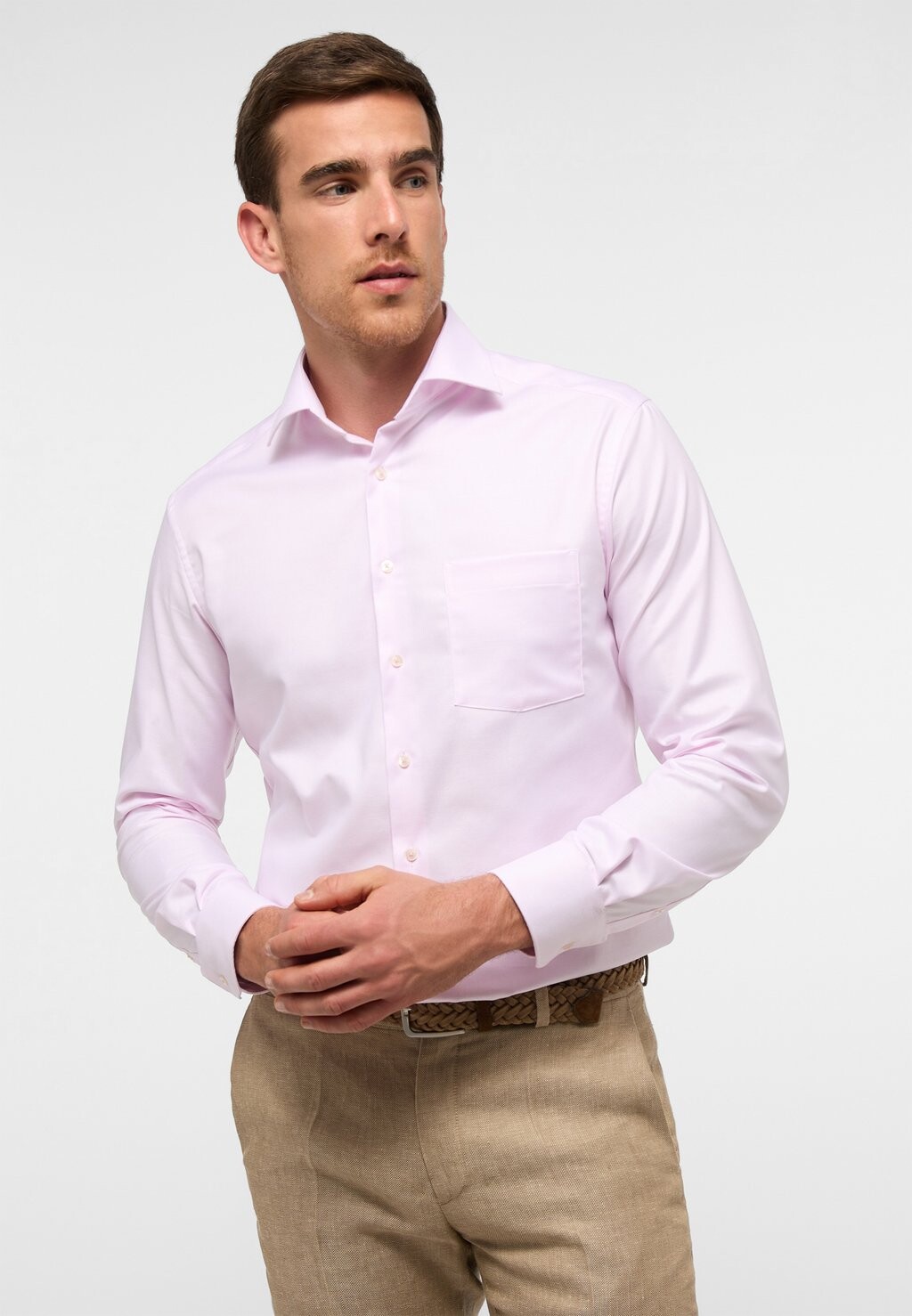 

Рубашка STRUKTURIERTES TWILL-HEMD MODERN FIT Eterna, светло-розовый