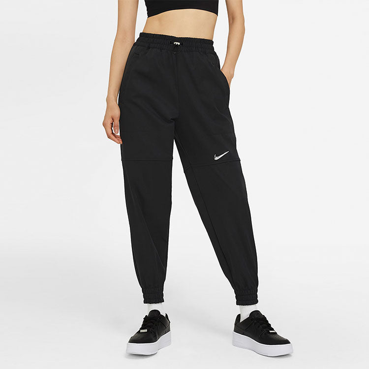 Спортивные брюки (WMNS) Nike Sportswear Swoosh 3D Logo Woven Sports Pants/Trousers/Joggers Autumn Black CZ8910-010 — фото 3