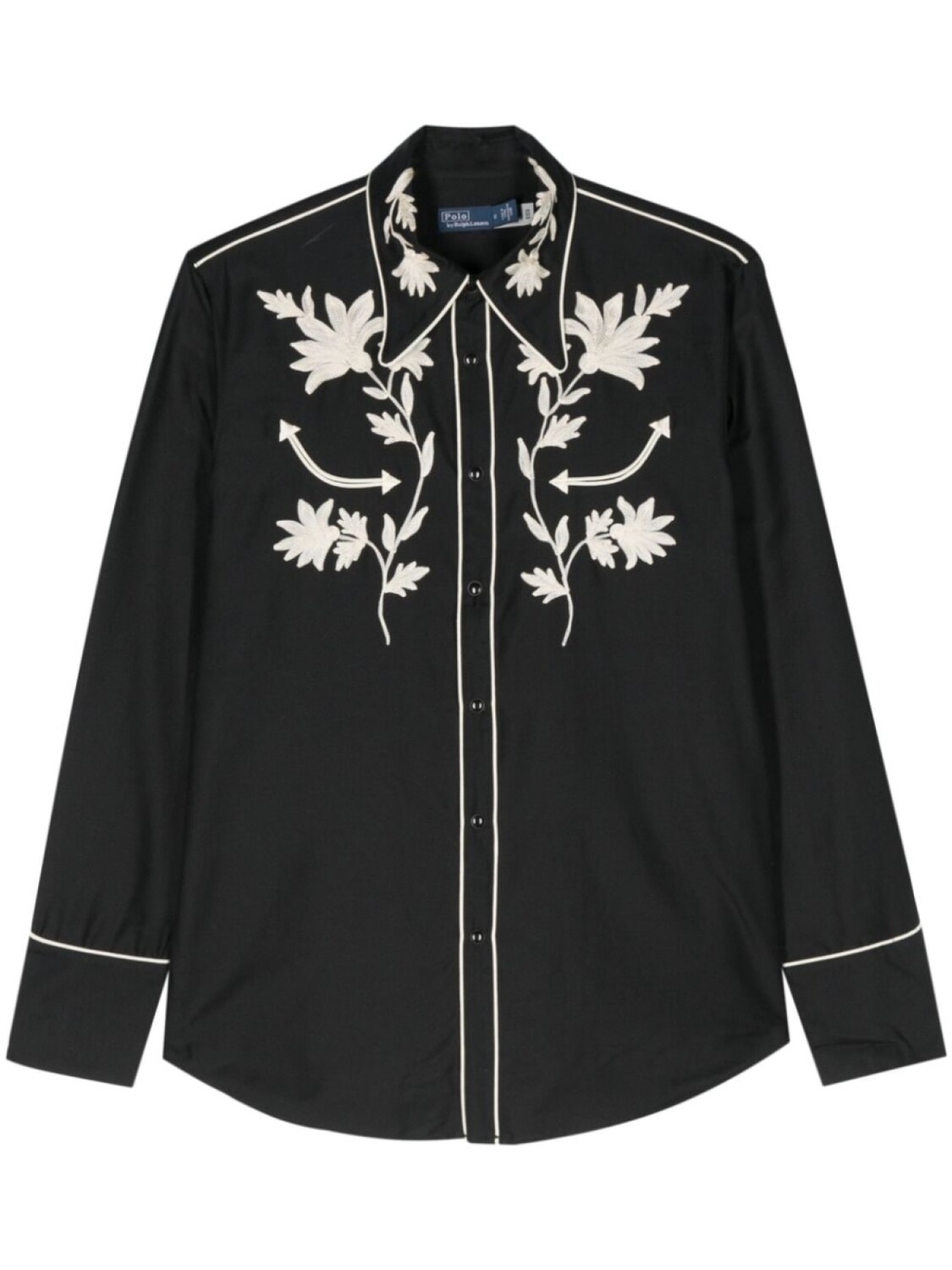 

Polo Ralph Lauren блузка с цветочной вышивкой, синий