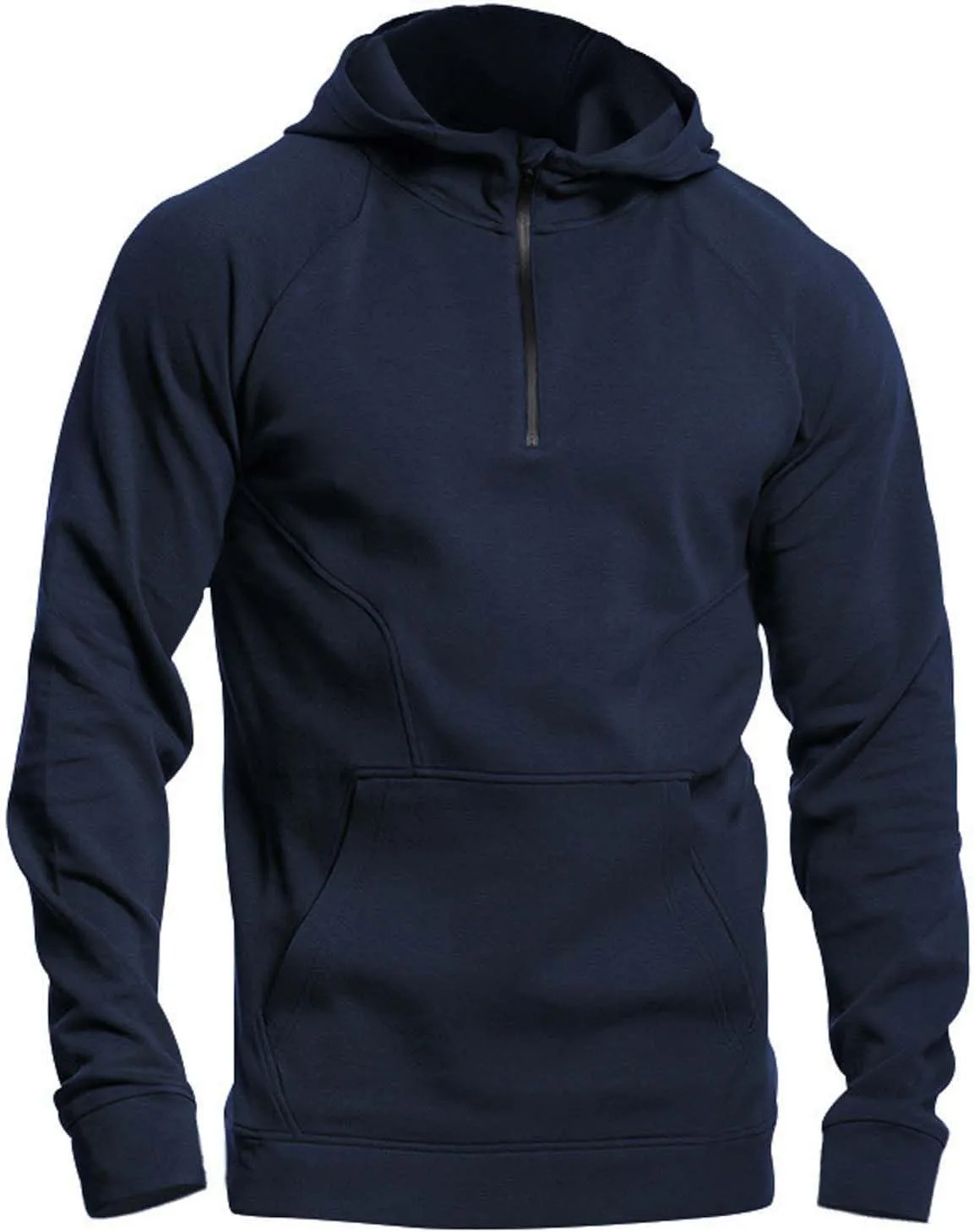 

Wankang мужская худи на четверть молнии с капюшоном, утепленная флисом, с карманом