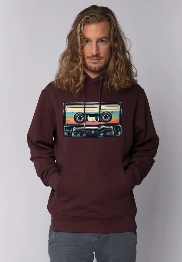 

Худи в стиле ретро с кассетами Watapparel, Red Brown, Коричневый, Худи в стиле ретро с кассетами Watapparel, Red Brown