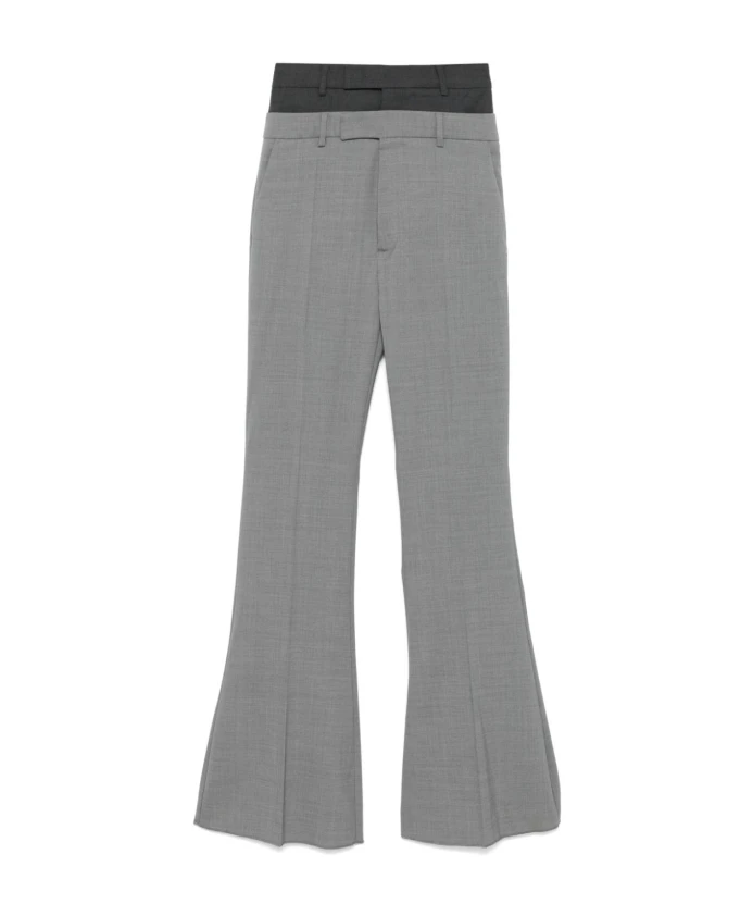 

Расклешенные брюки из шерсти Sportmax, серый