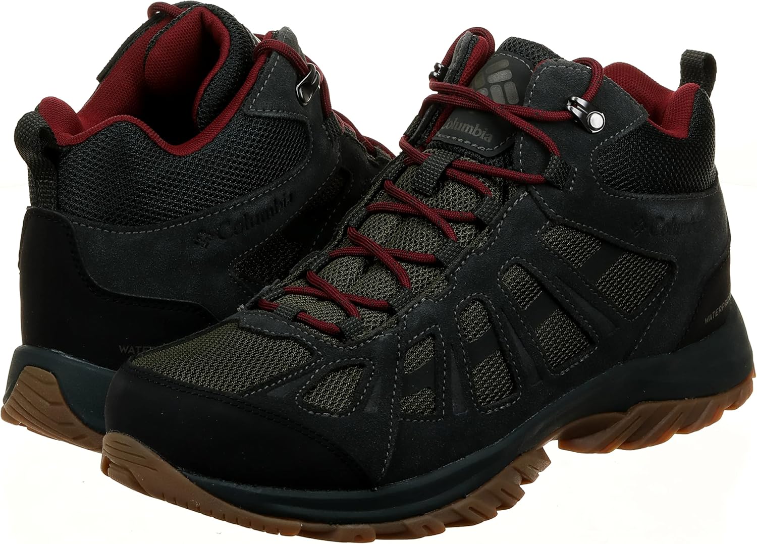 Columbia мужские трекинговые ботинки Redmond III Mid Waterproof, Nori/Red Jasper — фото 3