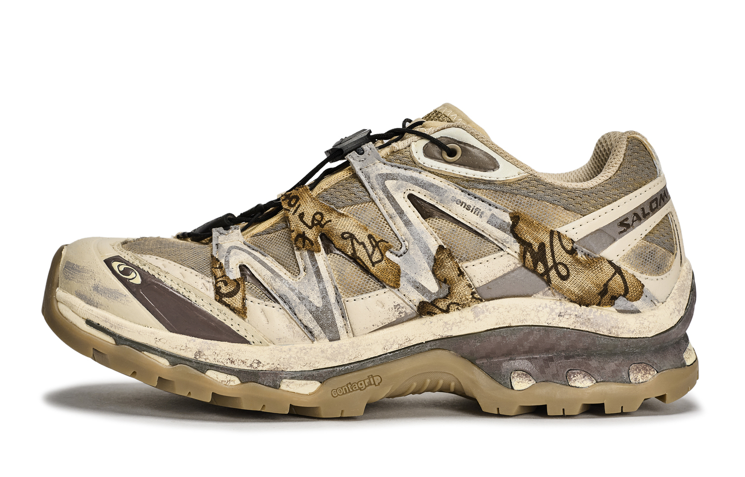 

XT Quest 811, ink brown, устойчивые к истиранию, низкие туристические ботинки для горных походов unisex SALOMON, хаки бежевый серый