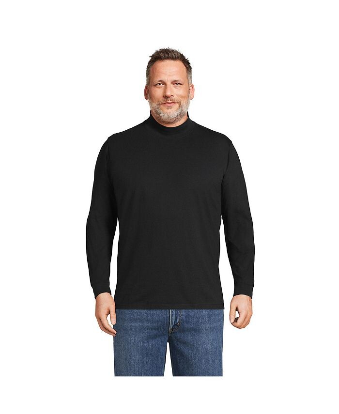 

Мужская футболка с воротником-стойкой Super-T Lands' End, цвет Black