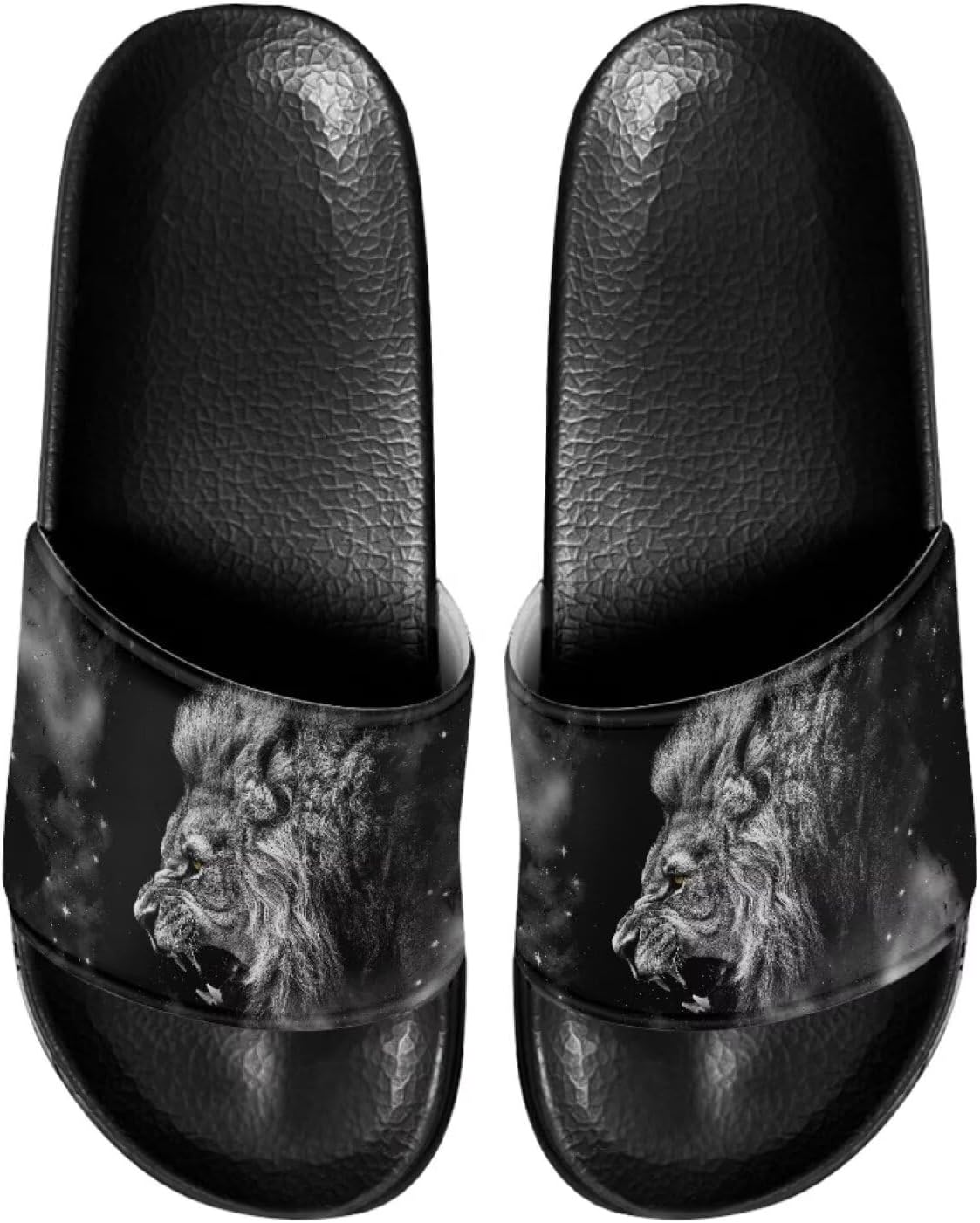 

Мужские тапочки Pugasmiru, шлепанцы, нескользящие для душа, домашняя повседневная обувь, Lion Pattern