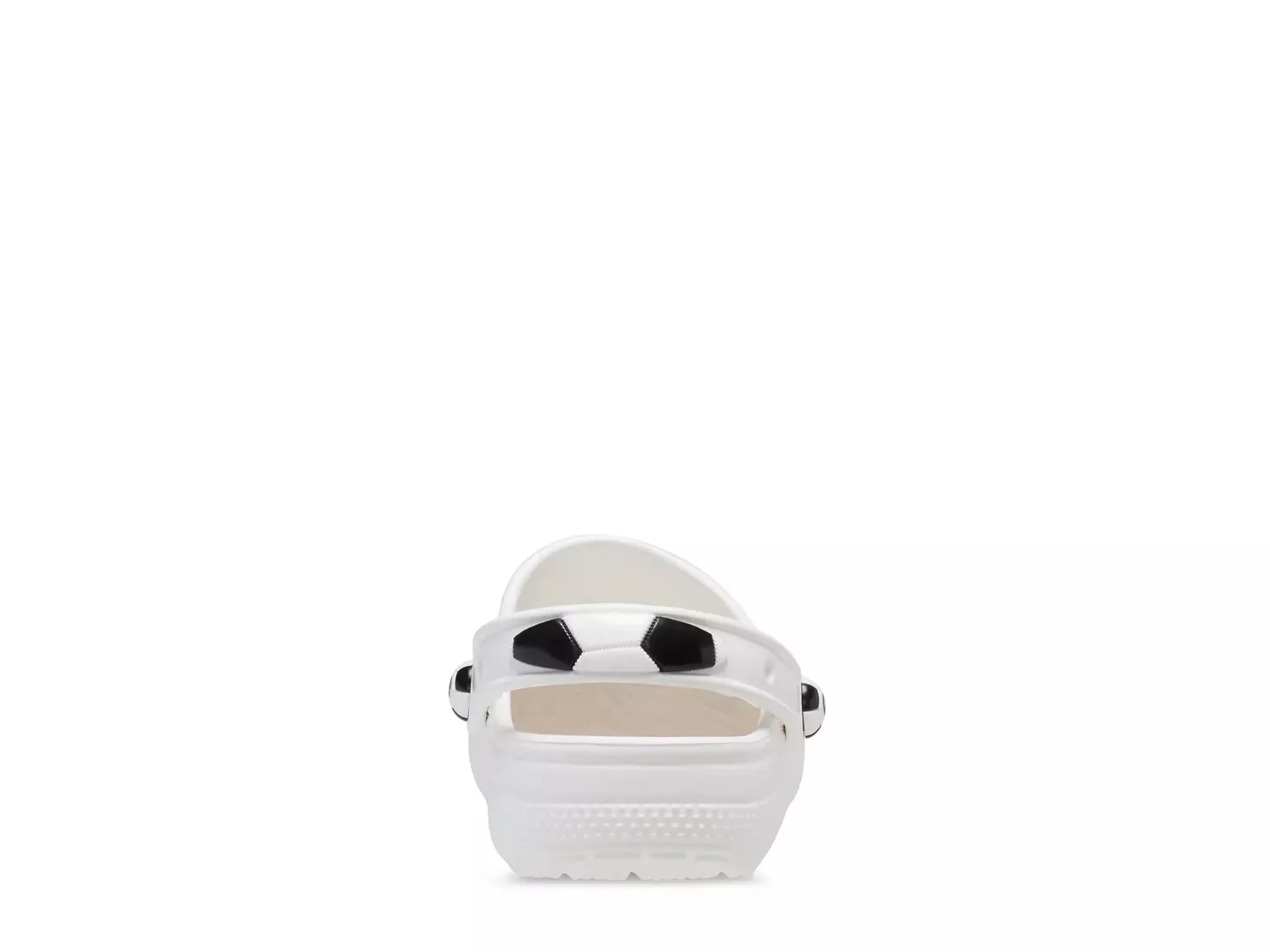Классические кроксы с футбольным мячом - детские Crocs, Black/White — фото 3