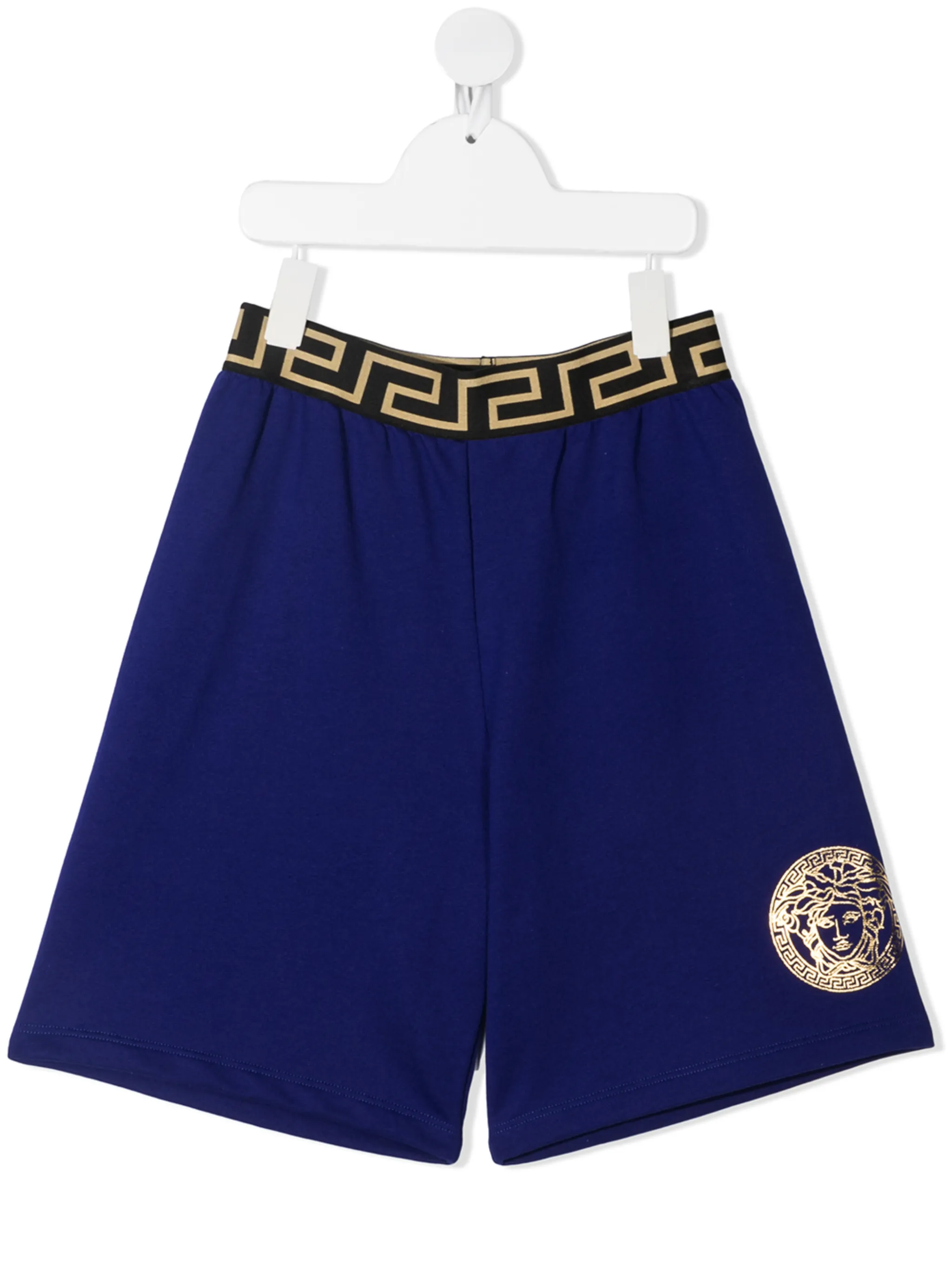 

Шорты с логотипом Medusa Versace Kids, синий