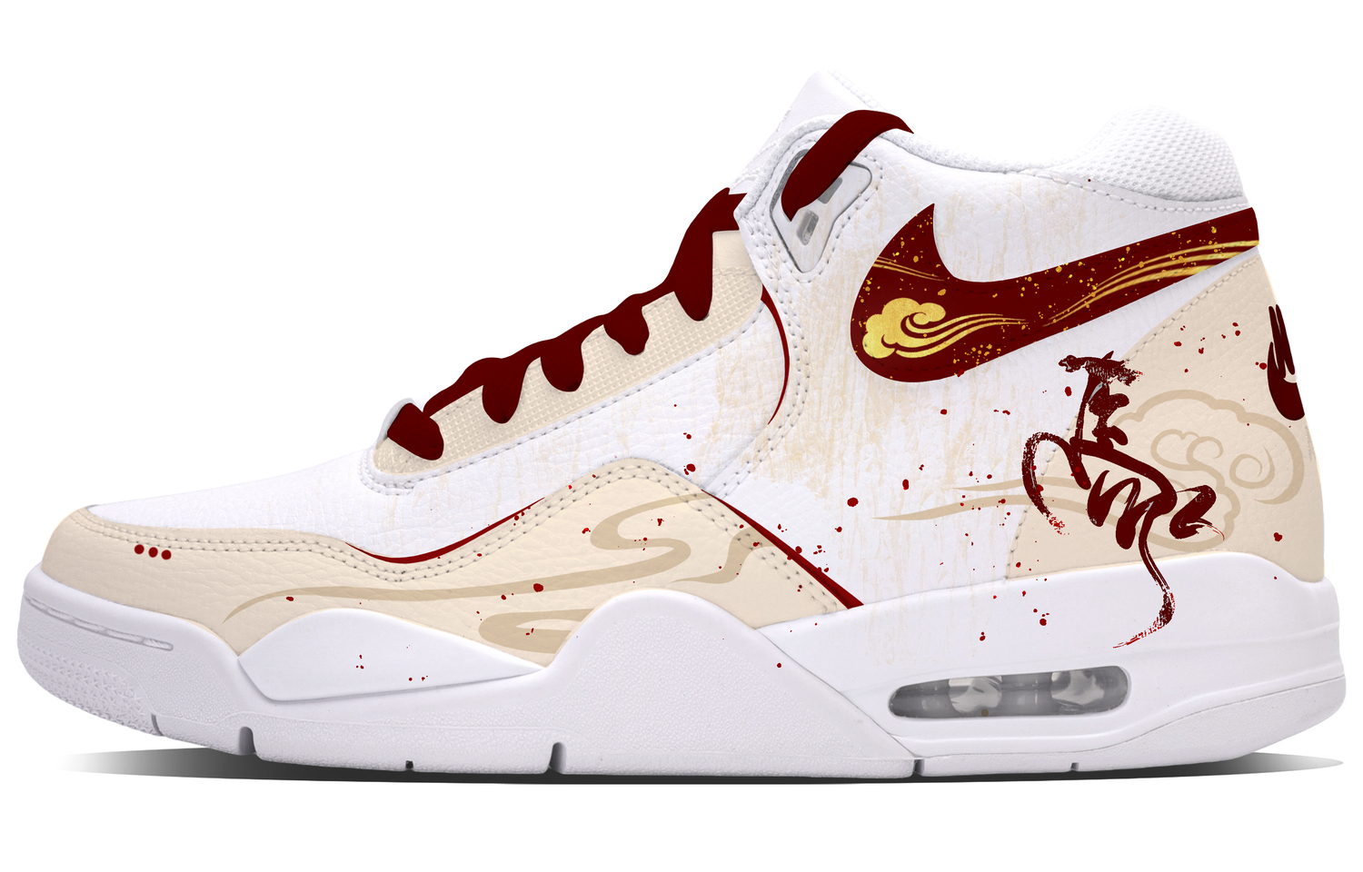 

Nike Кроссовки баскетбольные Flight Legacy Mid top Vintage Unisex Cinnabar Ecru