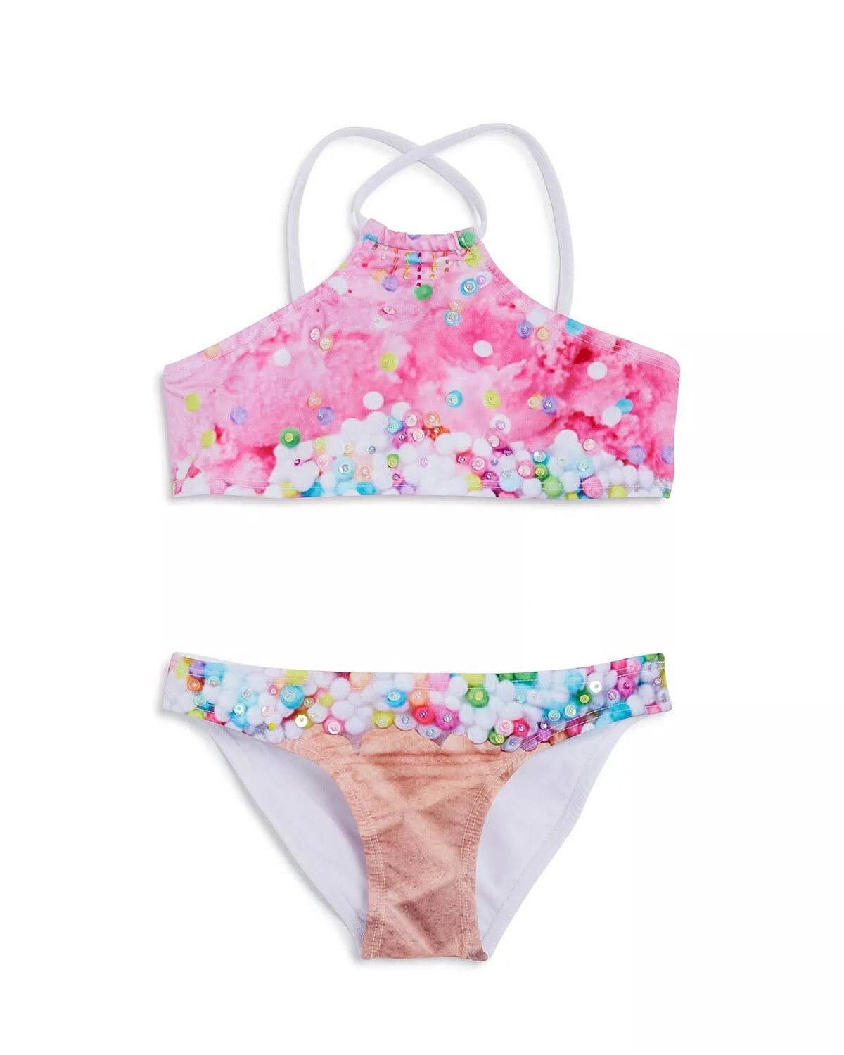 

Розовый купальник с мороженым для девочек PQ Swim, розовый