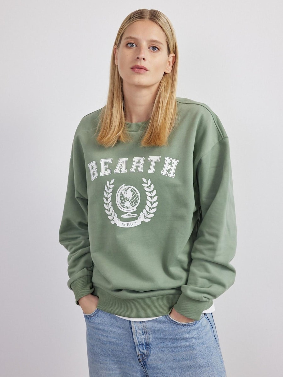

Толстовка BEARTH College-Print Bio-Baumwoll-Mix, пастельно-зеленый