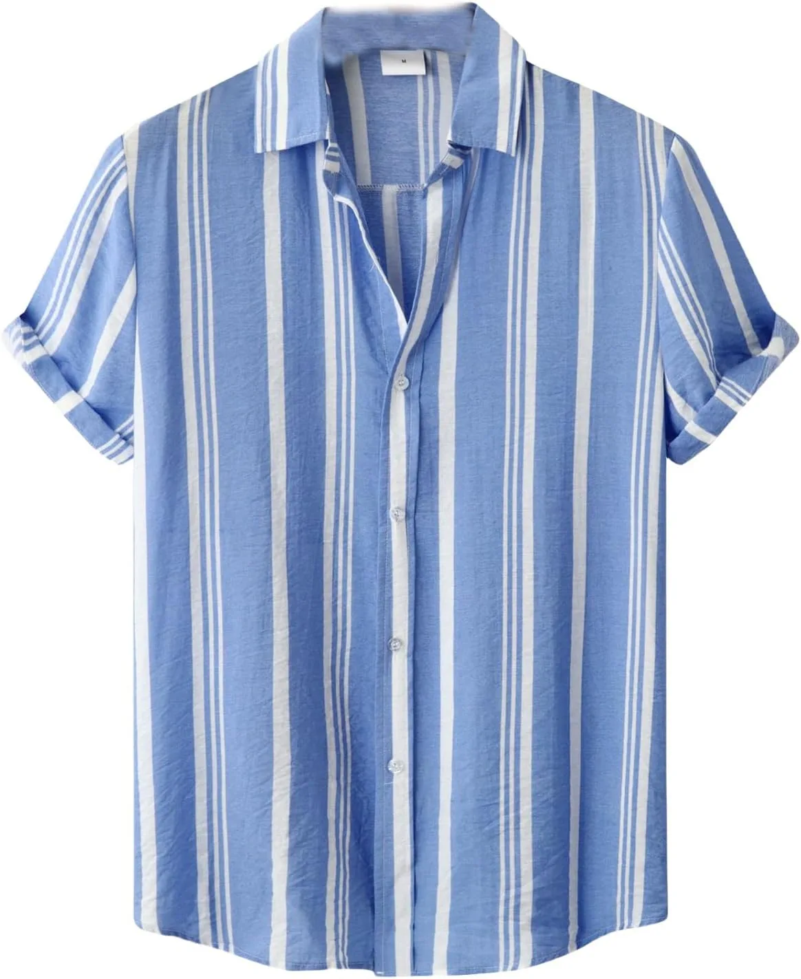 

Мужская полосатая рубашка с коротким рукавом и карманом, Casual Vintage Beach Hawaiian CHXLQQX