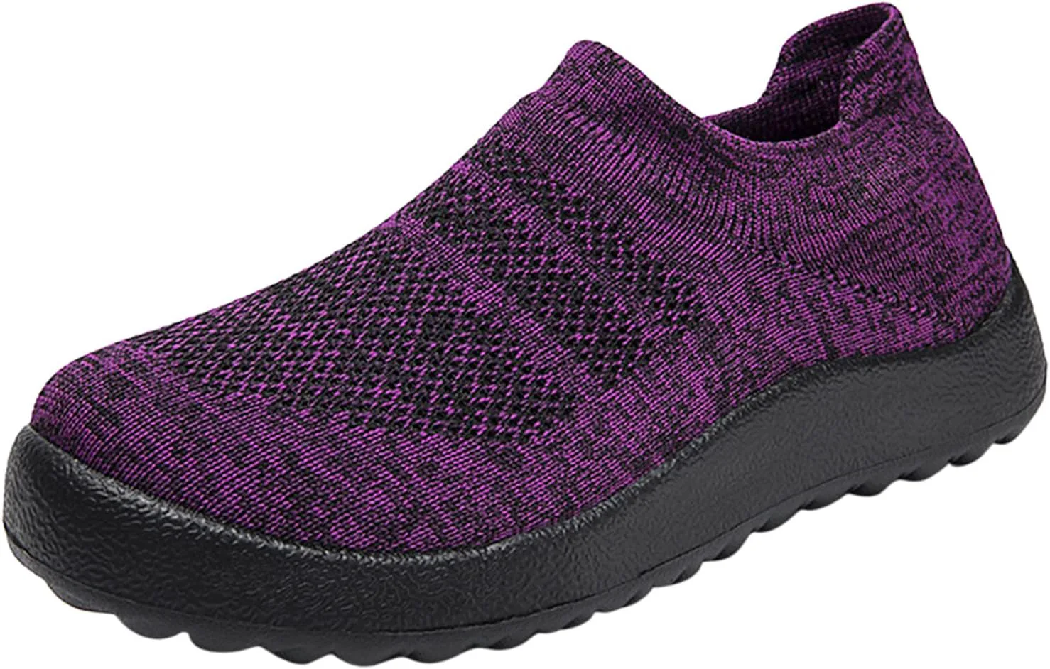 

Мужские кроссовки для тренировок и бега IWIHMIV, противоскользящие, легкие, дышащие, с плоской подошвой, легкие, без шнурков для ходьбы, фиолетовый