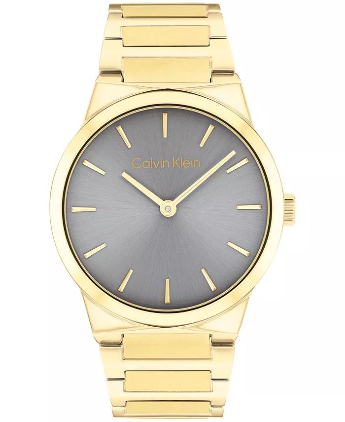 

Женские часы CK Linear Elegance с браслетом из нержавеющей стали золотого оттенка, 36 мм Calvin Klein