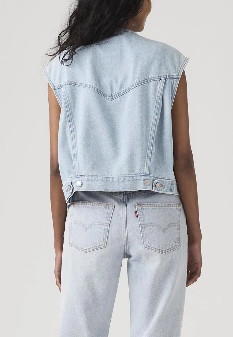 Жилет без воротника, укороченный, Levi's, мультиколор — фото 3