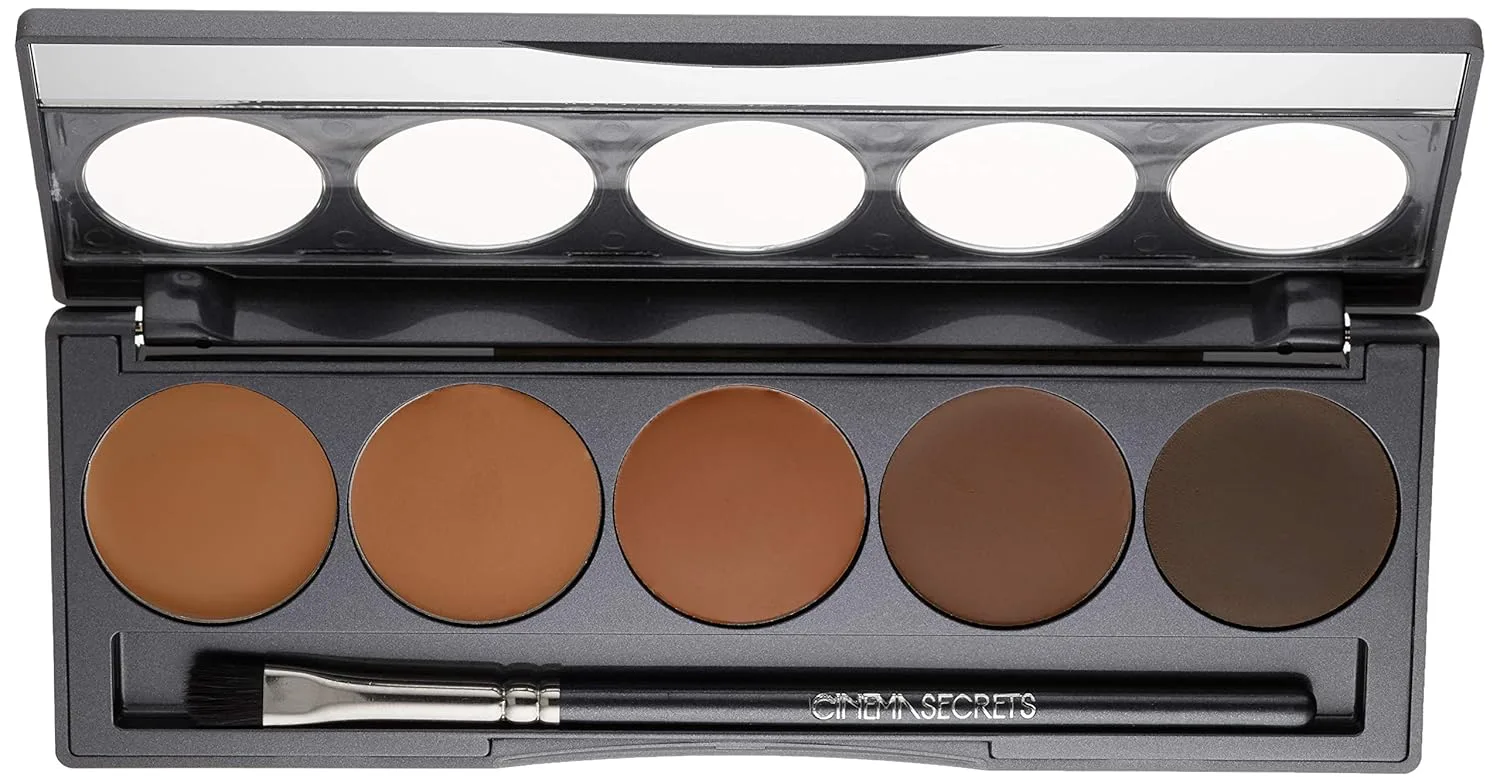 Cinema Secrets Ultimate Foundation 5-in1 Palette - тональная основа с наращиваемым покрытием, матовым финишем, без парабенов, для коррекции цвета, контуринга и хайлайтинга 24.95 г (1 шт.), 200 Series — фото 4