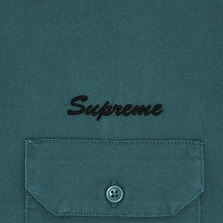 Рабочая рубашка Supreme Mister Cartoon Work Shirt, зеленый — фото 3