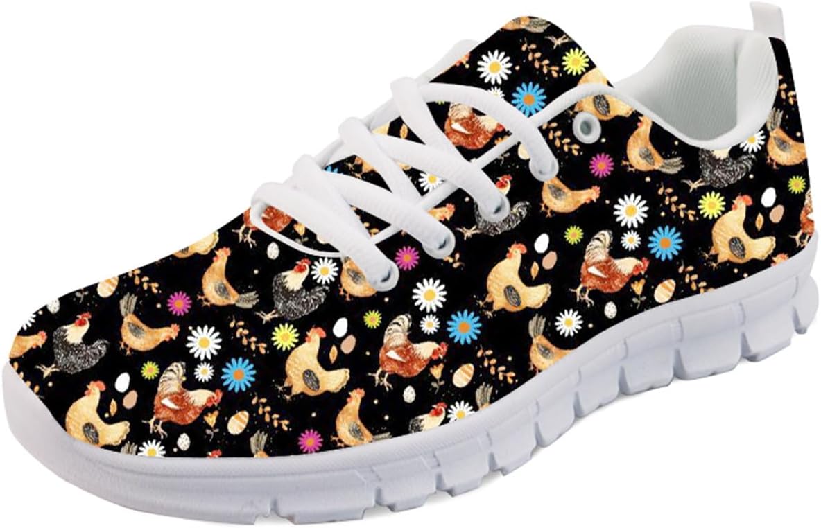 

Кроссовки Forchrinse Sunflower унисекс для бега, женские и мужские, мягкие для ходьбы и бега, повседневные, для спортзала, спортивные, Rooster Floral