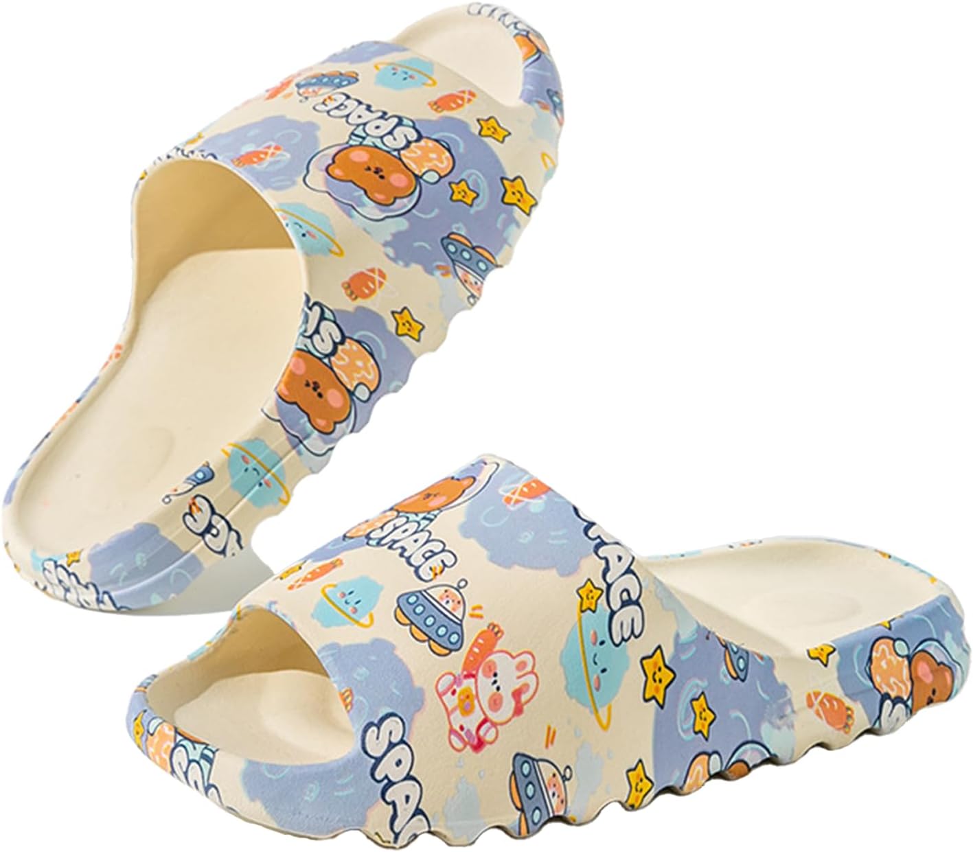 

Шлепацы LZKHW для женщин и мужчин, быстросохнущие шлепанцы с открытым носком, толстые мягкие шлепанцы, пляжная обувь, водонепроницаемые нескользящие сандалии для дома и улицы, Little Bear