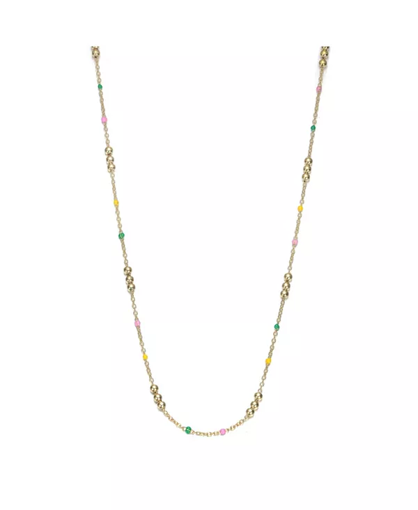 

Ожерелье из 14-каратного золота с разноцветными бусинами Gigigirl, gold