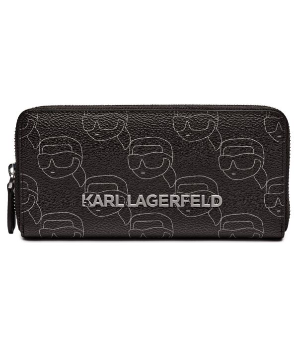 

Кошелек женский Karl Lagerfeld с принтом, черный