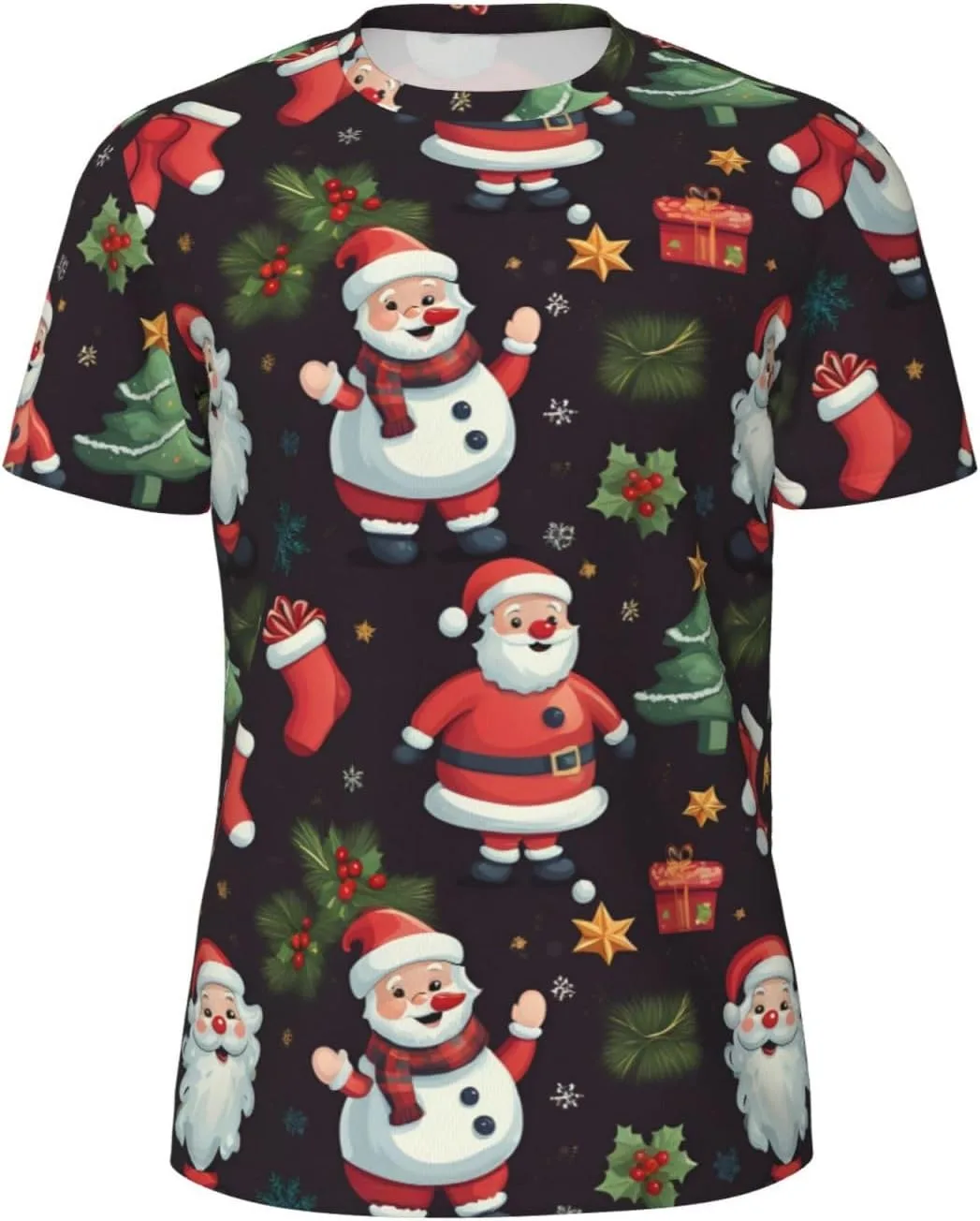 

Футболка мужская летняя с принтом Merry Christmas, легкая и дышащая SDFHU