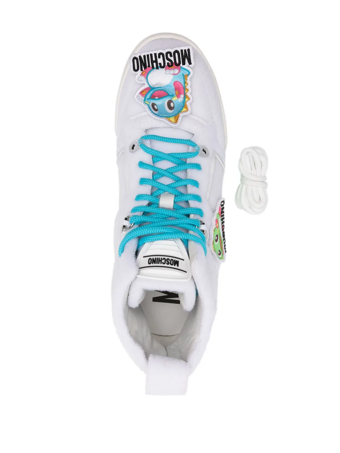 Высокие кеды с аппликацией Moschino, белый — фото 4